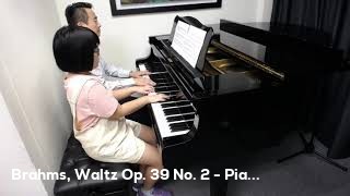 Brahms, Waltz Op. 39 No. 2 - Piano Duet